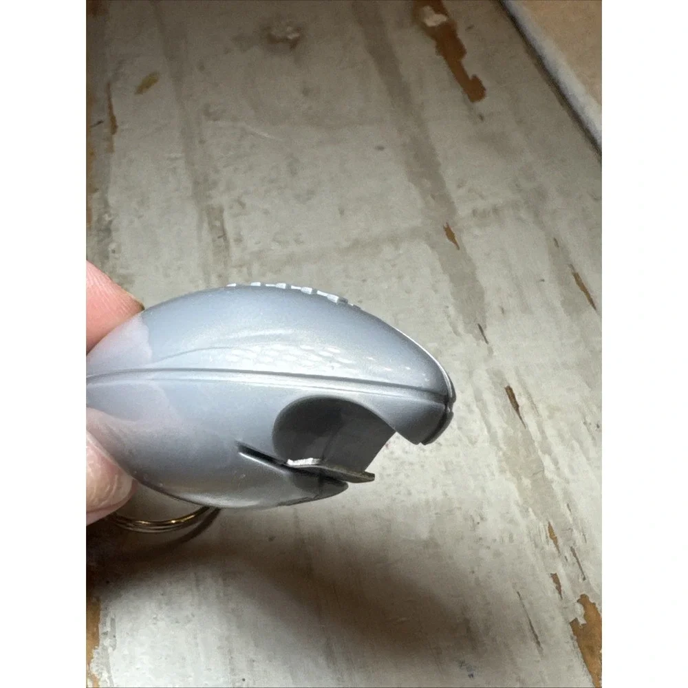 NEW Grey Coors Light Football Shaped Bottle Opener Keychain Logo